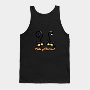 Cute Abstract One Two Three American Cat Kitty Tank Top